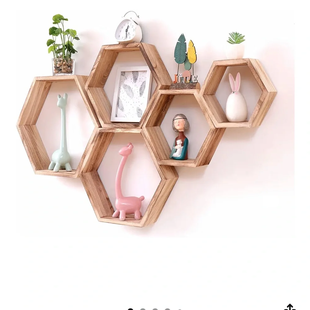 Wood shelves